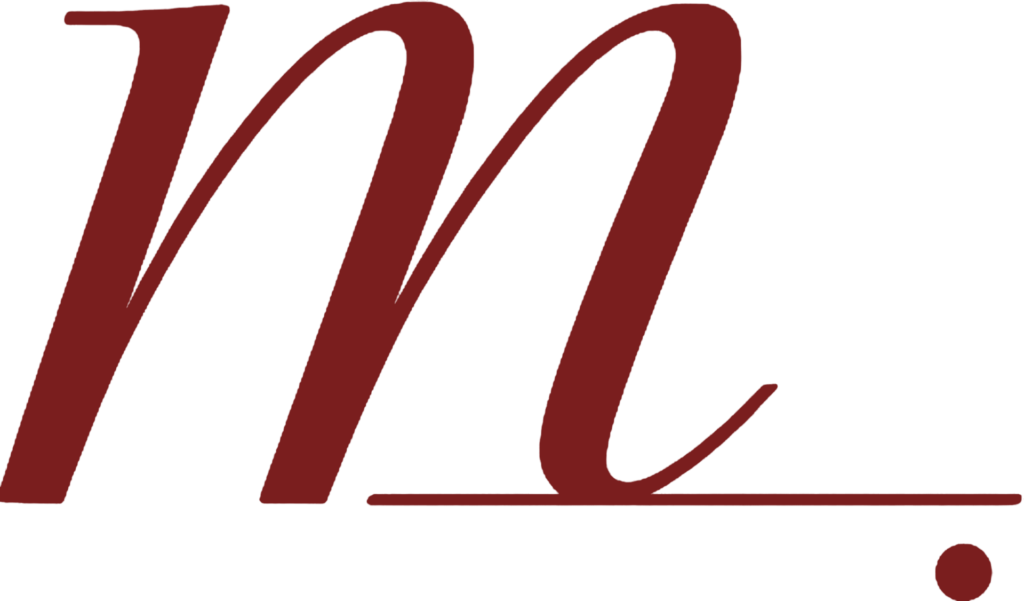 malek studio monogram vintage red